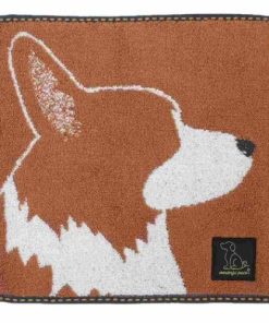 ミニタオル ワンダフルピース 無撚糸パイルジャガードハンカチタオル プロフィール コーギー いぬ 丸眞