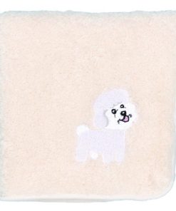 阪急ハロードッグ オーガニックコットン ハンカチタオル ビションフリーゼ ホワイト 犬柄