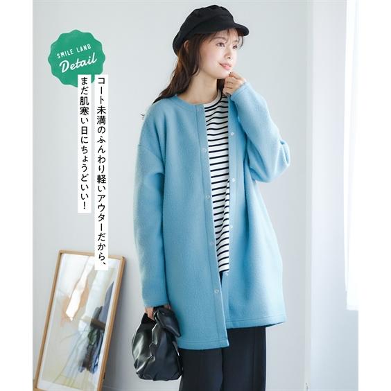 ニッセン 大きいサイズ レディース フェイクスライバーノーカラー ジャケット 5L〜6L/8L/10L nissen - 画像 (3)