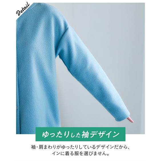 ニッセン 大きいサイズ レディース フェイクスライバーノーカラー ジャケット 5L〜6L/8L/10L nissen - 画像 (6)