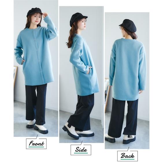 ニッセン 大きいサイズ レディース フェイクスライバーノーカラー ジャケット 5L〜6L/8L/10L nissen - 画像 (9)