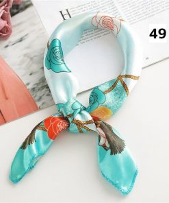 スカーフ レディース 女性 正方形 スクエア 50cm バッグスカーフ ストール バンダナ ヘッドアクセサリー ヘアアレンジ ヘアスタイル 上品 おし