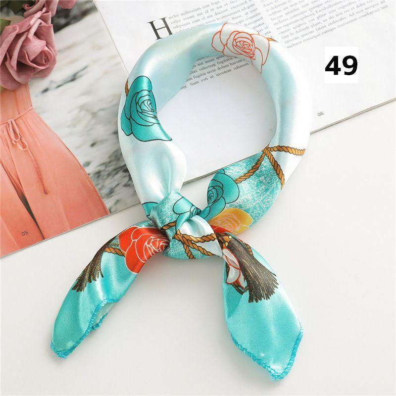 スカーフ レディース 女性 正方形 スクエア 50cm バッグスカーフ ストール バンダナ ヘッドアクセサリー ヘアアレンジ ヘアスタイル 上品 おし