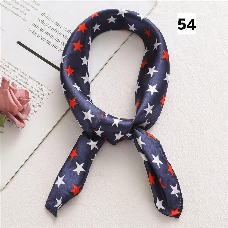 スカーフ レディース 女性 正方形 スクエア 50cm バッグスカーフ ストール バンダナ ヘッドアクセサリー ヘアアレンジ ヘアスタイル 上品 おし - 画像 (6)