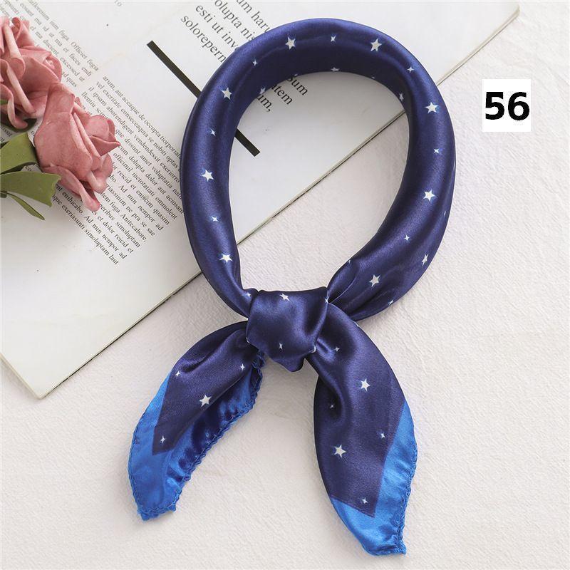 スカーフ レディース 女性 正方形 スクエア 50cm バッグスカーフ ストール バンダナ ヘッドアクセサリー ヘアアレンジ ヘアスタイル 上品 おし - 画像 (8)