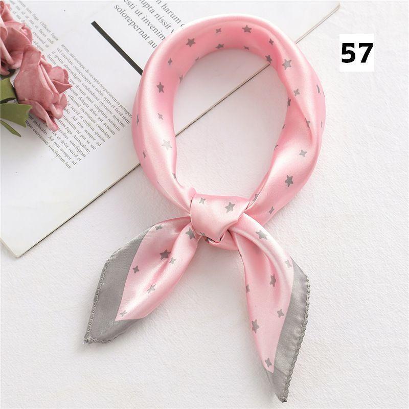 スカーフ レディース 女性 正方形 スクエア 50cm バッグスカーフ ストール バンダナ ヘッドアクセサリー ヘアアレンジ ヘアスタイル 上品 おし - 画像 (9)