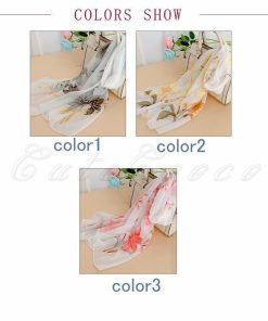 ロングスカーフ 150cm*50cm レディース 長スカーフ ストール スカーフ マフラー 首巻き 大判 小物 アクセサリー 夏 母の日 シフォン ふんわり