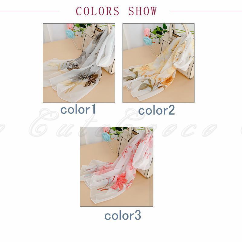 ロングスカーフ 150cm*50cm レディース 長スカーフ ストール スカーフ マフラー 首巻き 大判 小物 アクセサリー 夏 母の日 シフォン ふんわり