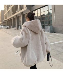 特価販売!タイムフェイクファーコート ファーコート レデイース 毛皮コート 秋冬 40代 カジュアル モコモコ 韓国風 フード付き ショート丈コート 長袖 アウター