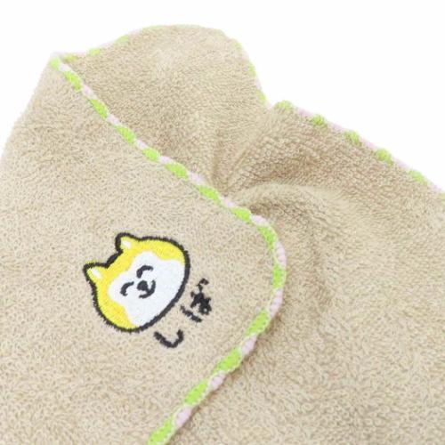 おえかきさん ワンポイント刺繍ハンカチタオル ミニタオル しばいぬさん キャラクター - 画像 (2)