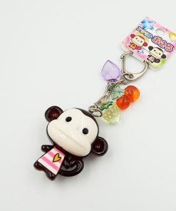 アクリルおさるキーホルダー (ピンク・ブラウン) アクリル チャーム 栃木 日光東照宮 三猿 お土産 ご当地 可愛い キッズ 遠足 修学旅行 人気 ギフト プレゼント