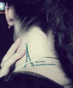 タトゥーシール 文字 指 記号 星 スター バーコード 花 薔薇 ローズ 蝶 ジュエリー 羽 ハート メタル ステッカー sthc-a4-hc-04 105×60mm