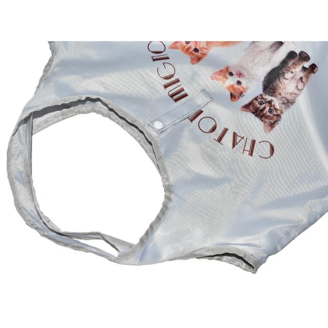 エコバッグ 保冷 保温 折りたたみ 猫柄 キャット 写真 軽量 便利 トート ショッピング レジャー 買い物 かわいい おしゃれ プレゼント 誕生日 - 画像 (4)