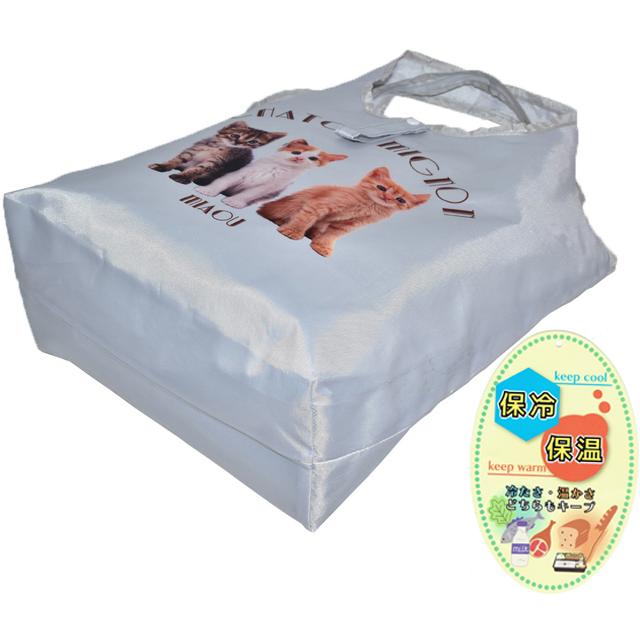 エコバッグ 保冷 保温 折りたたみ 猫柄 キャット 写真 軽量 便利 トート ショッピング レジャー 買い物 かわいい おしゃれ プレゼント 誕生日 - 画像 (5)