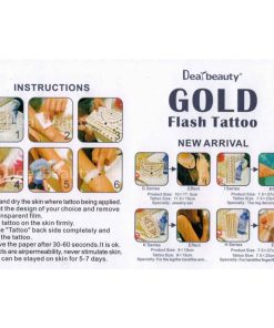 タトゥーシール メタリック ボディシール プール 海 夏 ビーチ お祭り コスプレ 南国 民族風 003