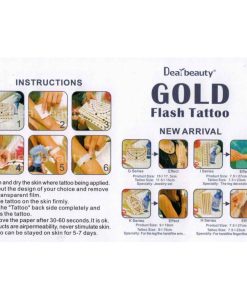 フラッシュタトゥーシール メタリック シャイニング 輝く ボディシール 海 コスプレ 南国 民族風  023