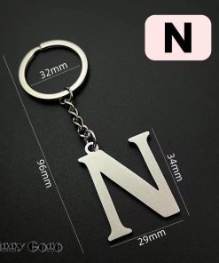 キーホルダー キーリング バッグチャーム イニシャル アルファベット シンプル 可愛い おしゃれ ギフト プレゼント