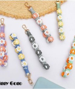 キーホルダー ストラップ ハンドストラップ バッグチャーム スマホストラップ 花 フラワー アクセント 目印 かわいい おしゃれ