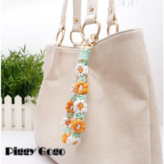 キーホルダー ストラップ ハンドストラップ バッグチャーム スマホストラップ 花 フラワー アクセント 目印 かわいい おしゃれ - 画像 (3)