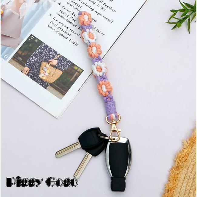 キーホルダー ストラップ ハンドストラップ バッグチャーム スマホストラップ 花 フラワー アクセント 目印 かわいい おしゃれ - 画像 (4)