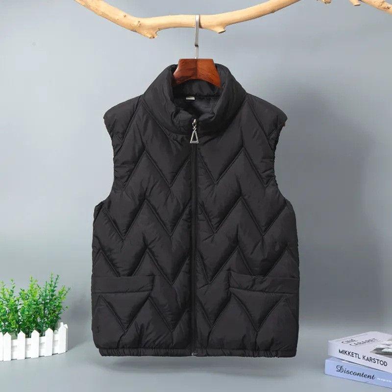 ダウンベスト レディース ベスト 蓄熱 キルティング 防寒 秋 冬 あたっか 暖かい 軽量 中綿入り 中綿ベスト ダウンジャケット ノースリーブ - 画像 (2)