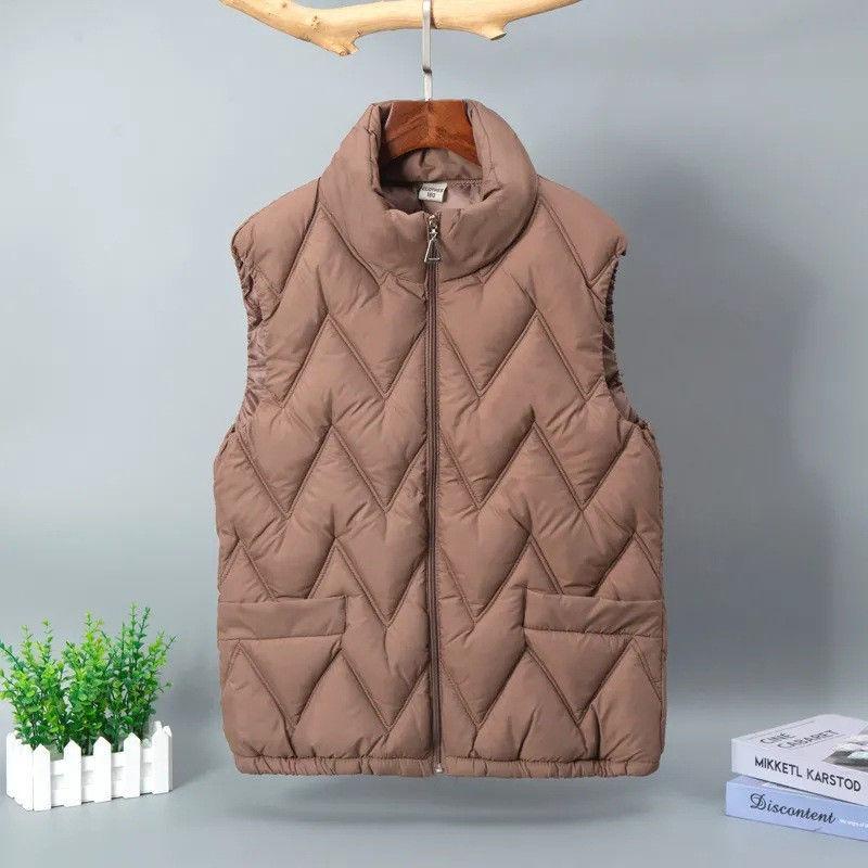 ダウンベスト レディース ベスト 蓄熱 キルティング 防寒 秋 冬 あたっか 暖かい 軽量 中綿入り 中綿ベスト ダウンジャケット ノースリーブ - 画像 (4)