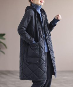 キルティングコート 中綿ジャケット レディース ロングコート フード付き アウター 冬防寒 中綿入り カーディガン ゆったり 大きいサイズ 暖かい