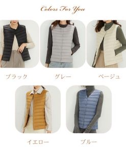 ダウンベスト インナーベスト レディース 薄手 ショート丈 ダウンジャケット キルティングベスト 軽い 軽量 爆買