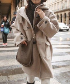 【値下げ】ダッフルコート レディース 20代 フード付き ピーコート ミディアム丈コート お洒落 冬アウター ラシャコート 体型カバー 厚手 コート キレイめ