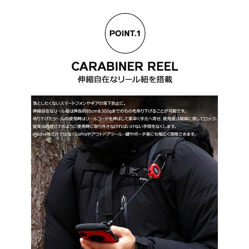 ROOT CO. CO ルートコー マグネット内蔵型 カラビナ キーホルダー GRAVITY MAG REEL 360 アウトドア 落下防止 GMR3 - 画像 (4)