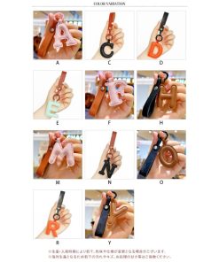 REAL STYLE（ファッション） キーホルダー ストラップ イニシャル チャーム アルファベット バッグ スマホ アクセサリー メンズ レディース 子供 おしゃれ 車 鍵 じゃら付け