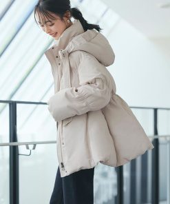 RUIRUE BOUTIQUE レディース アウター 中綿コート ジャンパー ショートコート スタンドカラー 上着 冬 暖かい 防寒 長袖 通勤 上品 きれいめ おしゃれ 大人かわいい 体型カバー