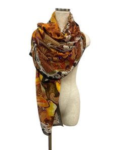 BEPPE SPADACINI ベッぺ スパダチーニ 大判 シルクスカーフ オオハシ 中古4 送料無料