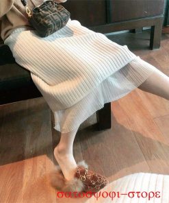 ニットスカート ボトムス スカート ロングスカート レディース ニット ロング丈 膝丈 タイトスカート 裏地あり 両面着 2way リバーシブル スリット シンプル お