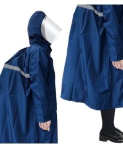 通学用 レインコート リュック対応 自転車 レディース カッパ 学校 スクールレインコート 女子 学生 雨具 回るフード