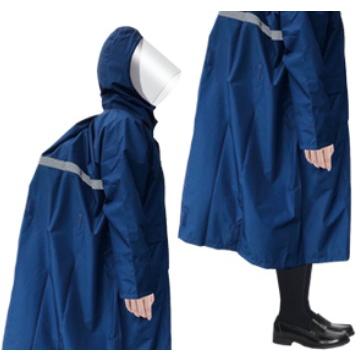 通学用 レインコート リュック対応 自転車 レディース カッパ 学校 スクールレインコート 女子 学生 雨具 回るフード