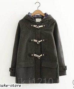 ピーコートレディースPコートロング丈ダッフルコート冬アウターフード付き暖かいコート愛い森ガール中学生高校生通学学生3色