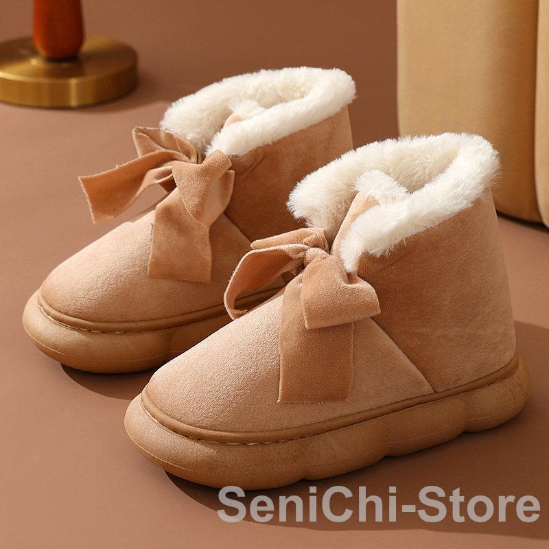 ムートンブーツ レディース 裏起毛 防寒 暖かい 保暖 軽量 シューズ 履きやすい もこもこ ショートブーツ 歩きやすい カジュアル 雪 防滑 冬物 スノーブーツ - 画像 (3)