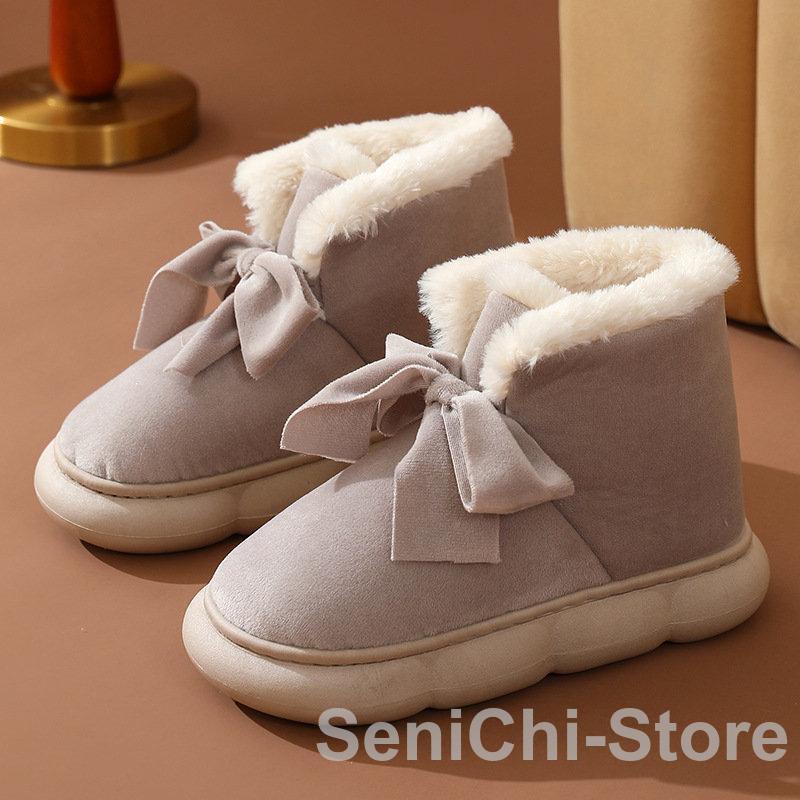 ムートンブーツ レディース 裏起毛 防寒 暖かい 保暖 軽量 シューズ 履きやすい もこもこ ショートブーツ 歩きやすい カジュアル 雪 防滑 冬物 スノーブーツ - 画像 (4)