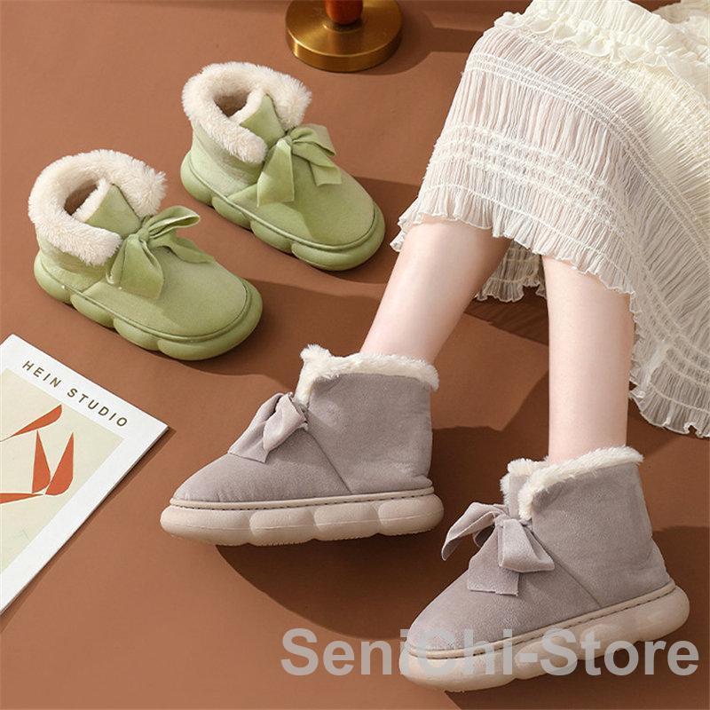 ムートンブーツ レディース 裏起毛 防寒 暖かい 保暖 軽量 シューズ 履きやすい もこもこ ショートブーツ 歩きやすい カジュアル 雪 防滑 冬物 スノーブーツ - 画像 (8)