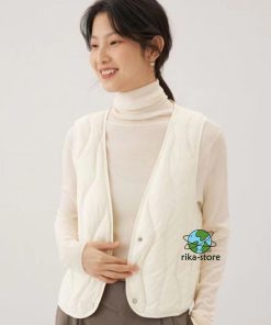 超軽量 ベスト レディース Vネック ライト 中綿 ジャケット 中綿ベスト 軽量 防風 保温 防寒 春秋冬 インナー