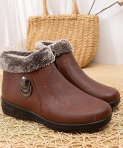 ムートンブーツ PU ママ シニア 裏起毛 プレゼント 冬靴 履きやすい 疲れない お出かけ 短靴 暖か ショート丈 防寒 きれいめ
