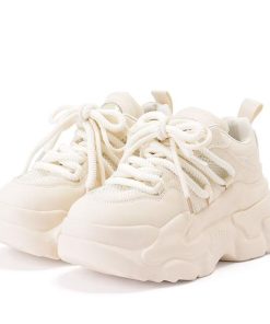 Lace Ladies 超厚底 メッシュ ワイド レースアップ アグリーシューズ 女性 レディース 靴 スニーカー 春 夏 カジュアル 存在感 アクティブ ストリー