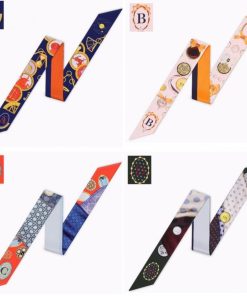 2点以上1送料無料 「 バッグ ハンドル 巻きつけ用 プリント リボン スカーフ 」イニシャル ★アルファベット