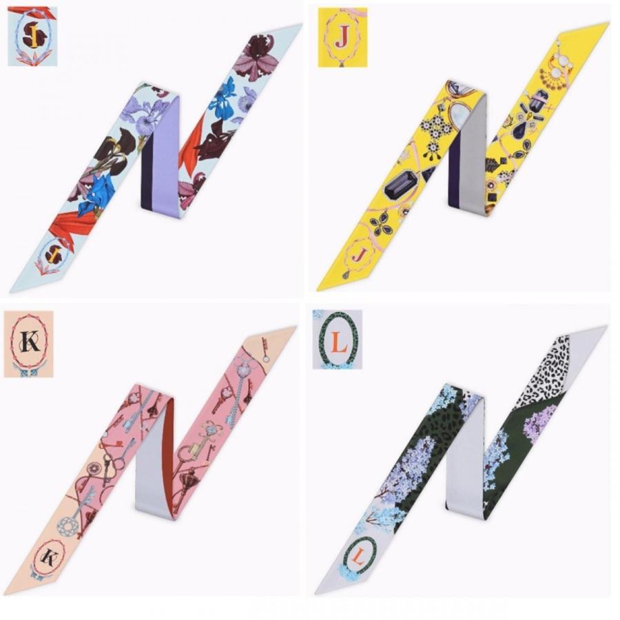 2点以上1送料無料 「 バッグ ハンドル 巻きつけ用 プリント リボン スカーフ 」イニシャル ★アルファベット - 画像 (3)