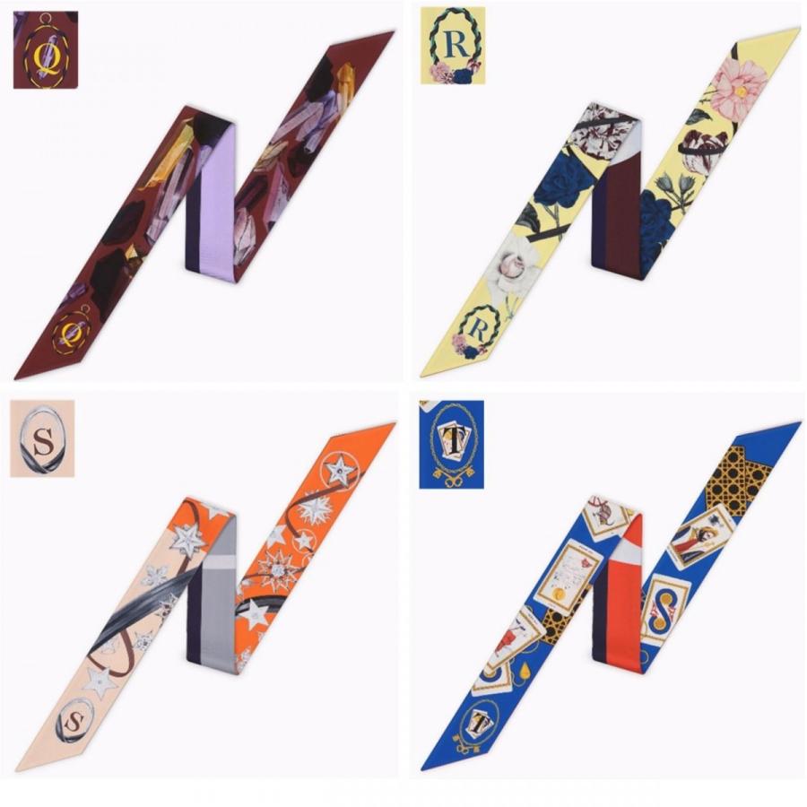 2点以上1送料無料 「 バッグ ハンドル 巻きつけ用 プリント リボン スカーフ 」イニシャル ★アルファベット - 画像 (5)