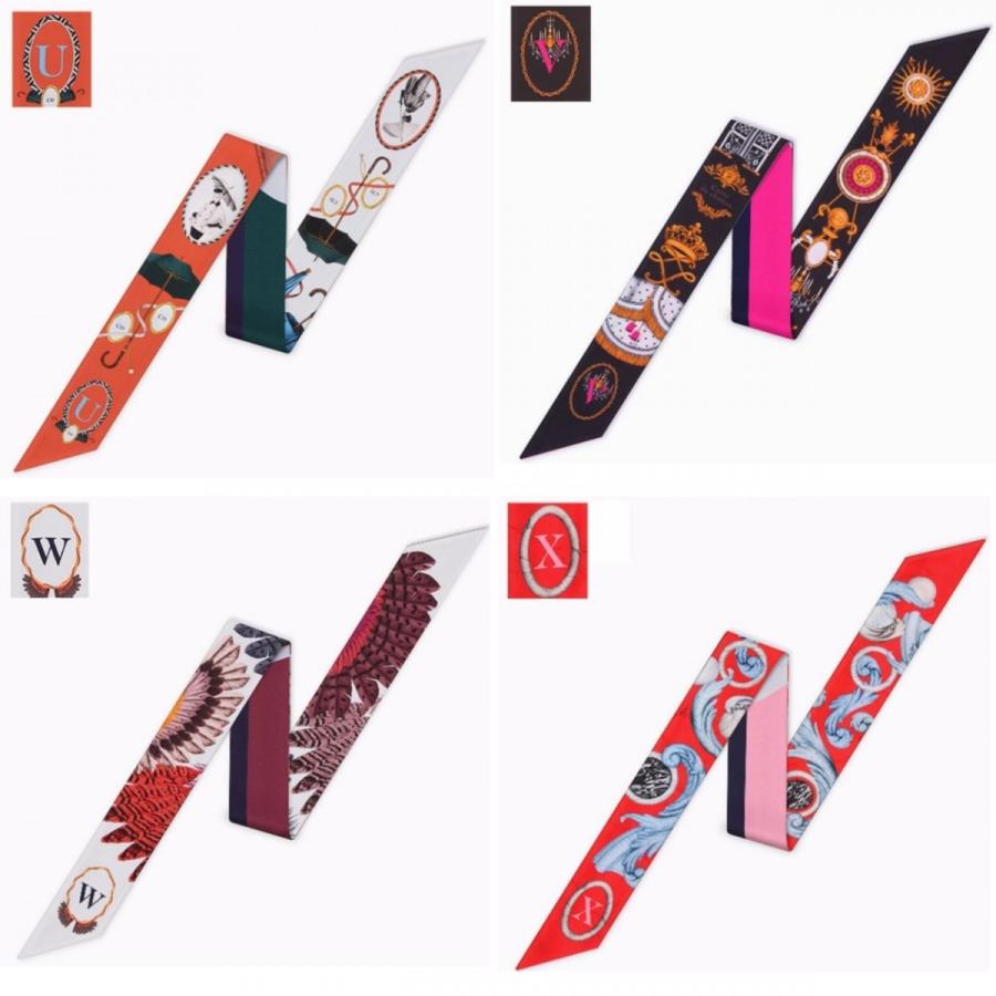 2点以上1送料無料 「 バッグ ハンドル 巻きつけ用 プリント リボン スカーフ 」イニシャル ★アルファベット - 画像 (6)