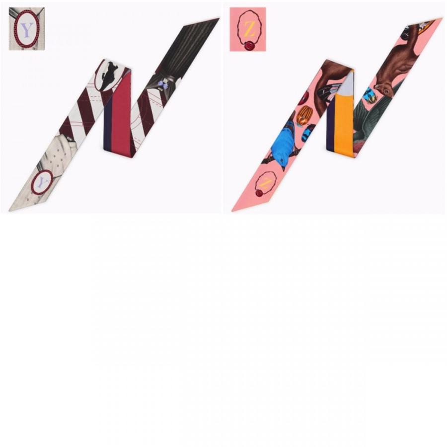 2点以上1送料無料 「 バッグ ハンドル 巻きつけ用 プリント リボン スカーフ 」イニシャル ★アルファベット - 画像 (7)