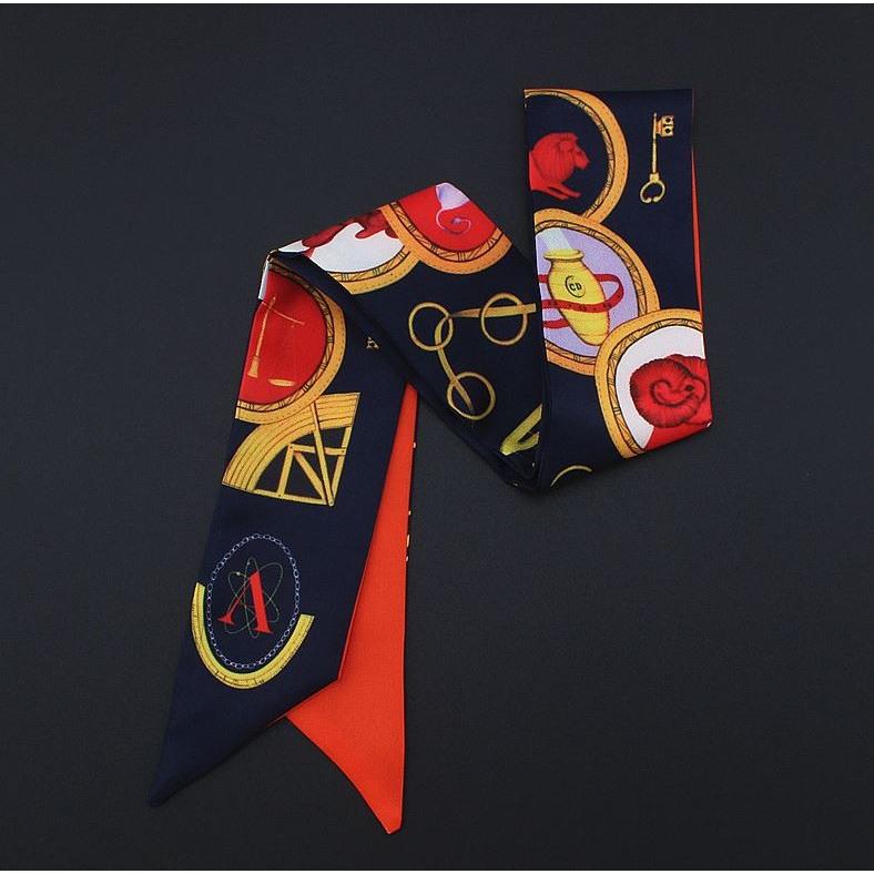 2点以上1送料無料 「 バッグ ハンドル 巻きつけ用 プリント リボン スカーフ 」イニシャル ★アルファベット - 画像 (9)