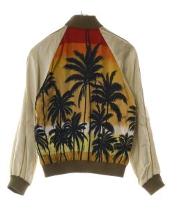 サンローランパリ 16SS サンセットパームツリーテディスーベニアジャケット スカジャン レディース 419265 Y348K